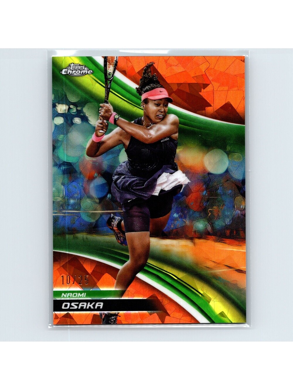 2025 Topps Chrome Tennis Sapphire Naomi Osaka #80 Orange Refractor #/25